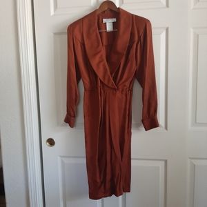 VTG 70s Silk Wrap Dress